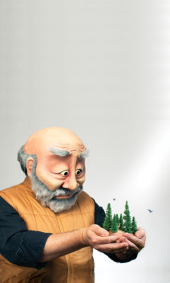 Photo by Dereck Ford • Dimensions: 1807 x 3000px • File Type: JPG • File Size: 1 MB Wendell, the main character in 'The Wilds' by WONDERHEADS, a physical theatre company specializing in full-face mask performance